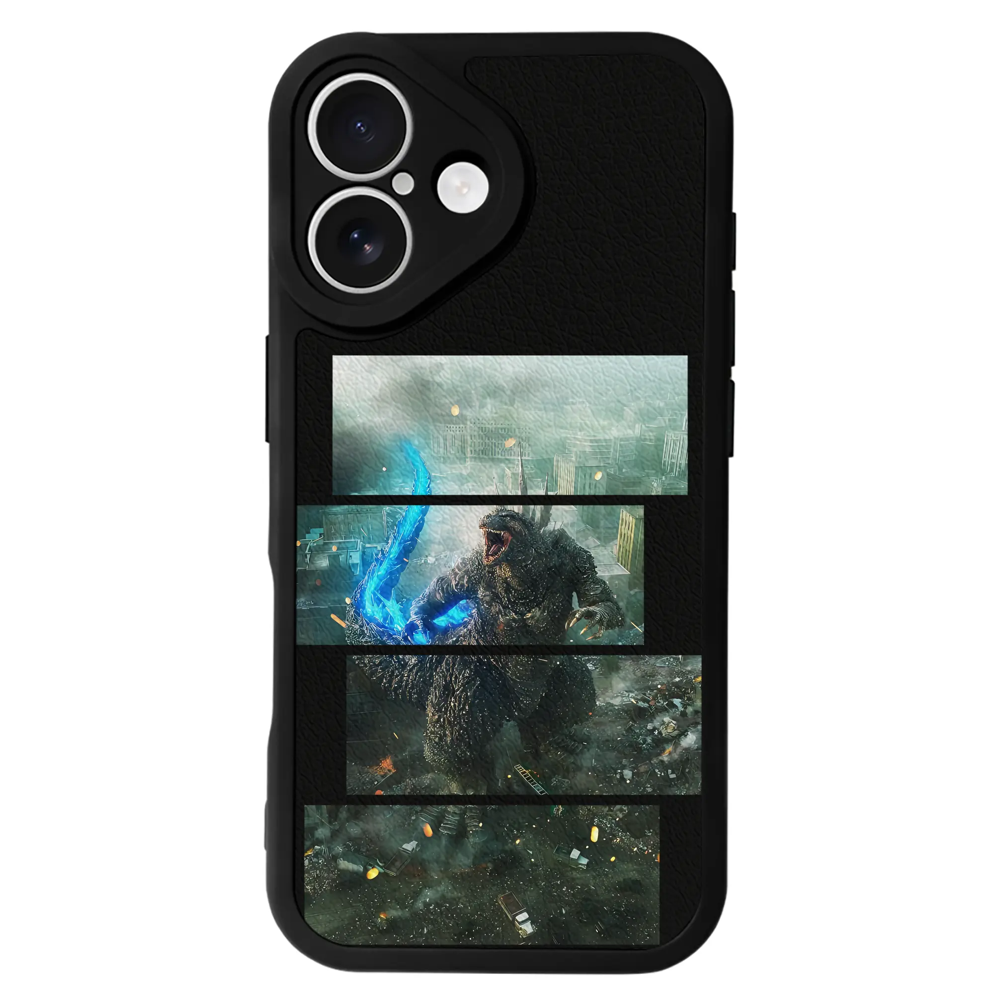 ゴジラ グッズ,ゴジラ - IPhone 16シリーズ対応 ・ シリコンスマホケース ・ レザー調 ・ 高精度フィット ・ 耐衝撃 ・ ワイヤレス充電対応 ・ 精密カット